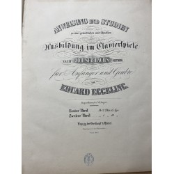 Klavierschule Eduard Eggelings nach der Methode Johann Sebastian Bachs