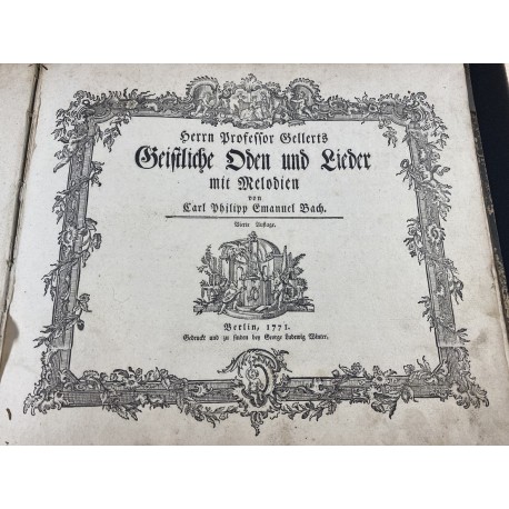 Bach, Carl Philipp Emanuel: Herrn Professor Gellerts Geistliche Oden